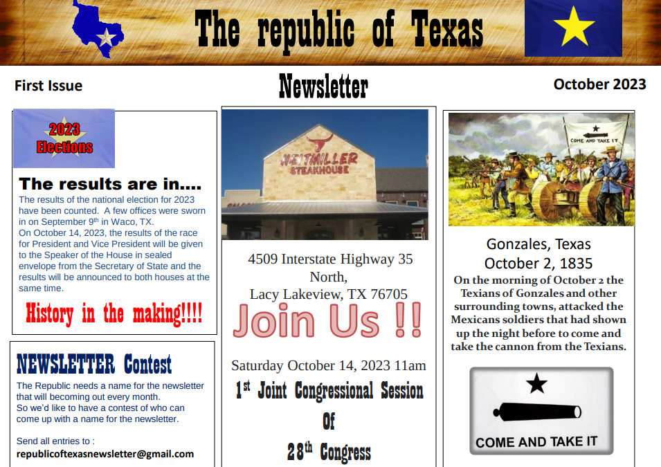 October 2023 Newsletter