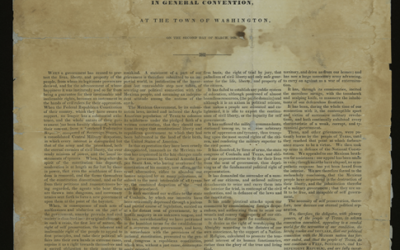 Republic of Texas 1836 Declaration Of Independence